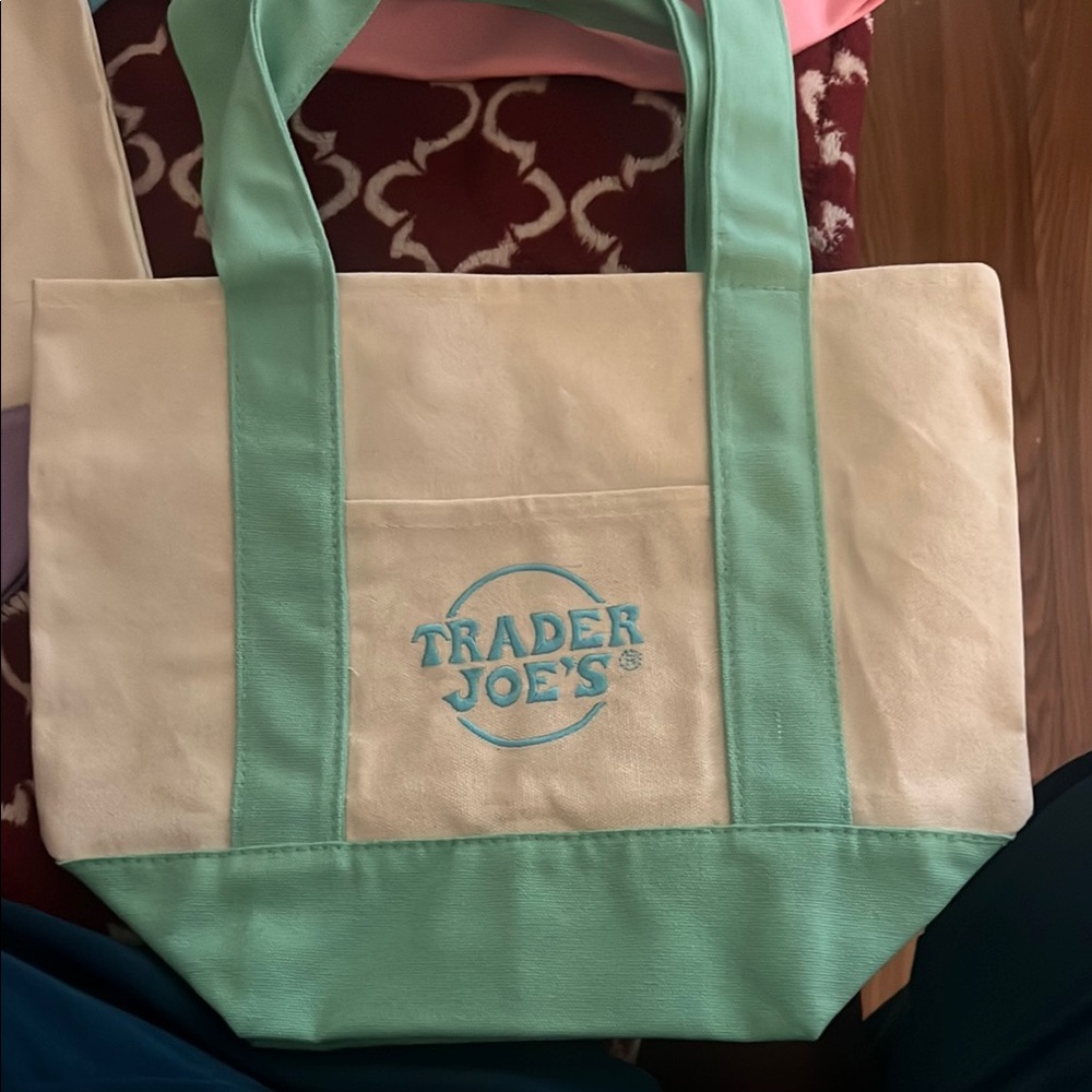 Mint Green and Cream Tote Bag